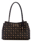 Guess Carrie Logo Girlfriend Carryall Bag, Espresso Logo product photo