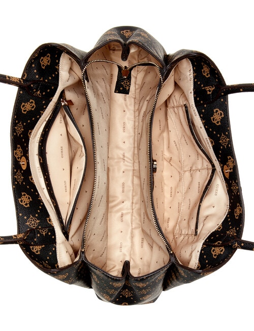 Guess Carrie Logo Girlfriend Carryall Bag, Espresso Logo product photo View 03 L