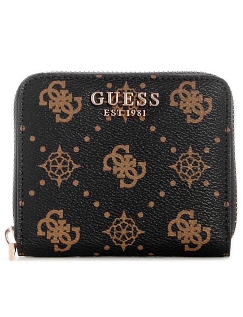 Guess Carrie Logo Small Zip Around Wallet, Espresso Logo product photo