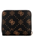 Guess Carrie Logo Small Zip Around Wallet, Espresso Logo product photo View 02 S