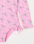 Wavetribe Bows Long Sleeve Rashsuit, Candy Pink product photo View 03 S