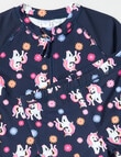 Wavetribe Unicorns Long Sleeve Rash, 2 Piece Set, Navy product photo View 02 S