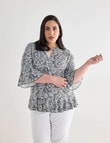 Studio Curve Collection Top, Lace Print product photo View 05 S