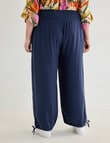 Studio Curve Ruched Waist Pant, Navy product photo View 02 S