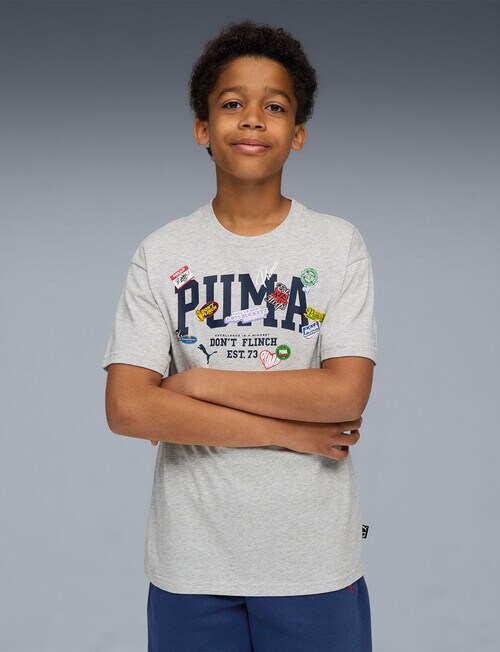 Puma BB Hooper Short Sleeve Tee, Gray product photo View 03 L