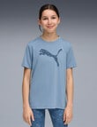 Puma Logo Essentials Graphic Tee, Cool Blue product photo View 03 S
