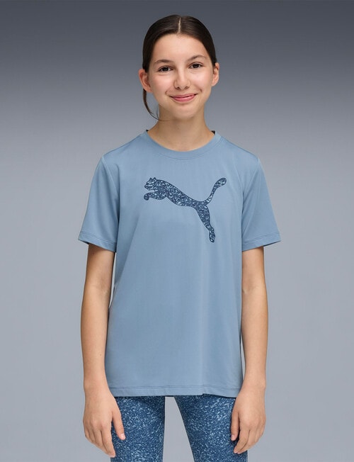 Puma Logo Essentials Graphic Tee, Cool Blue product photo View 03 L