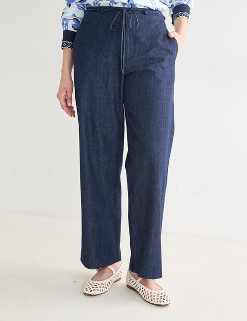 Jigsaw Arabella Chambray Trousers, Denim product photo