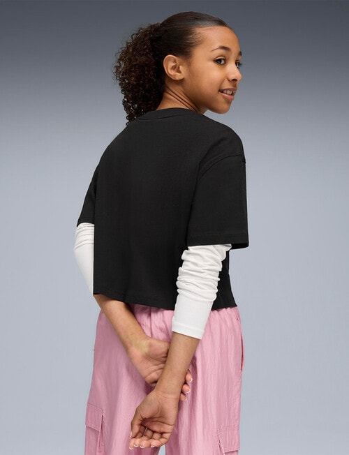 Puma Essentials 2 Colour No.1 Logo Short Length Tee, Black product photo View 04 L