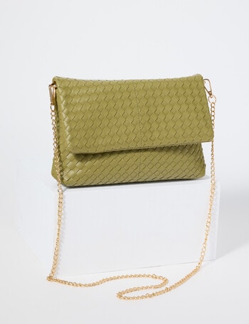 Whistle Accessories Weave Crossbody Bag, Olive product photo