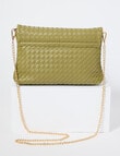Whistle Accessories Weave Crossbody Bag, Olive product photo View 02 S