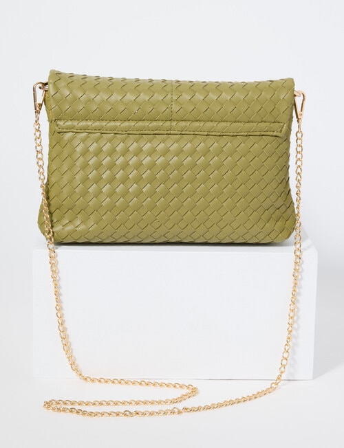 Whistle Accessories Weave Crossbody Bag, Olive product photo View 02 L