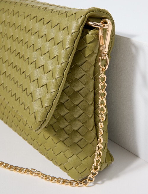 Whistle Accessories Weave Crossbody Bag, Olive product photo View 04 L
