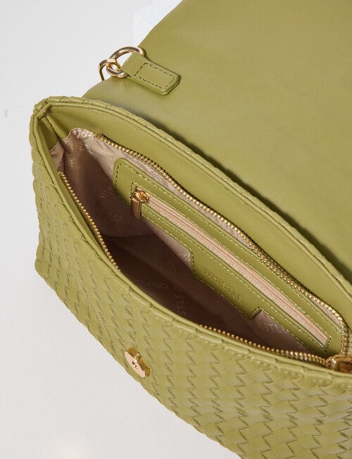 Whistle Accessories Weave Crossbody Bag, Olive product photo View 05 L