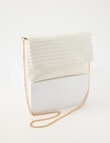 Whistle Accessories Weave Crossbody Bag, Cream product photo
