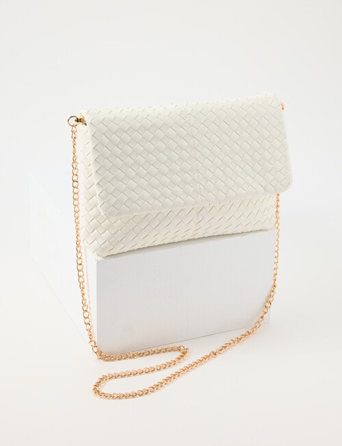 Whistle Accessories Weave Crossbody Bag, Cream product photo