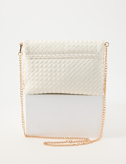 Whistle Accessories Weave Crossbody Bag, Cream product photo View 02 L