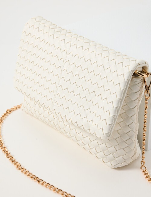 Whistle Accessories Weave Crossbody Bag, Cream product photo View 03 L