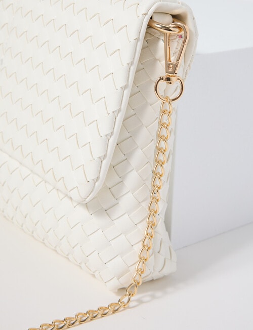 Whistle Accessories Weave Crossbody Bag, Cream product photo View 04 L