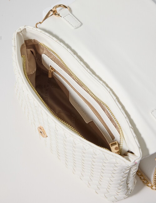 Whistle Accessories Weave Crossbody Bag, Cream product photo View 05 L
