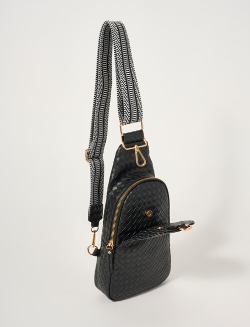 Zest Weave Sling Bag, Black product photo View 03 L