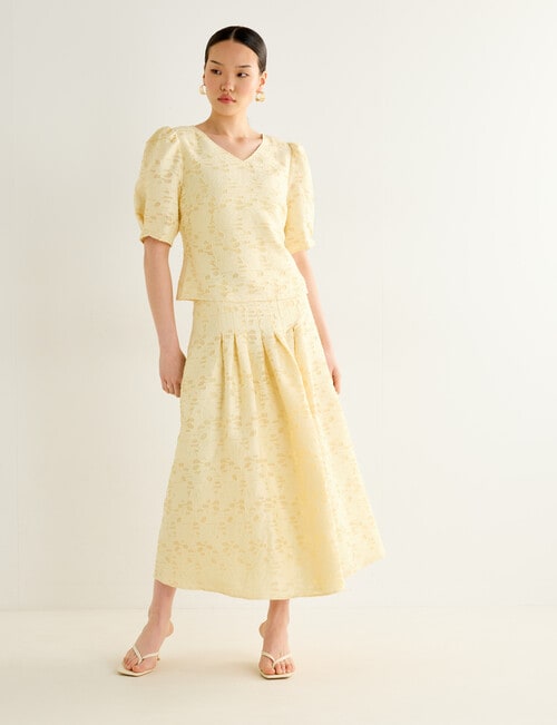 State of play Sabrina Textured Top, Butter product photo View 03 L