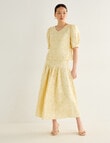 State of play Sabrina Textured Midi Skirt, Butter product photo View 04 S