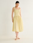 State of play Amaya Textured Midi Dress, Butter product photo