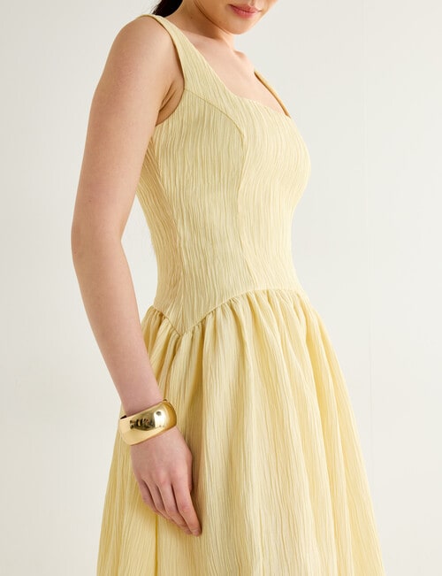 State of play Amaya Textured Midi Dress, Butter product photo View 04 L