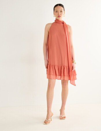 State of play Mirabelle Tie Neck Dress, Woodrose product photo
