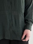 Studio Curve Collection Long Sleeve Magic Shirt, Olive product photo View 06 S