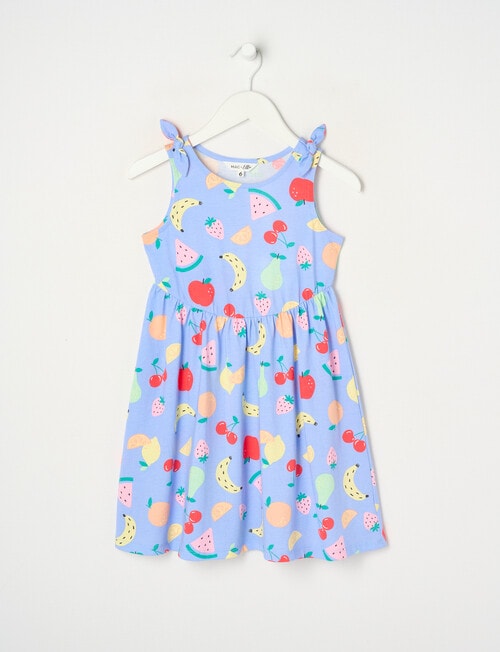 Mac & Ellie Fruits Tie Shoulder Knit Dress, Cornflower product photo