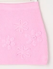 Switch Flowers Knit Skirt, Pink product photo View 02 S