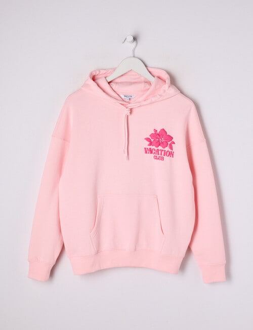 Switch Vacation Club Oversized Hoodie, Soft Pink product photo