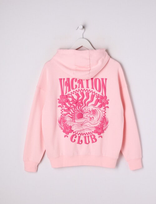 Switch Vacation Club Oversized Hoodie, Soft Pink product photo View 02 L