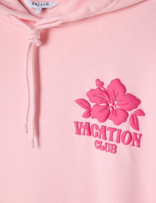 Switch Vacation Club Oversized Hoodie, Soft Pink product photo View 03 L