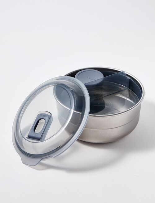 Smash Stainless Steel Bento Bowl, Grey, 1.8L product photo View 02 L