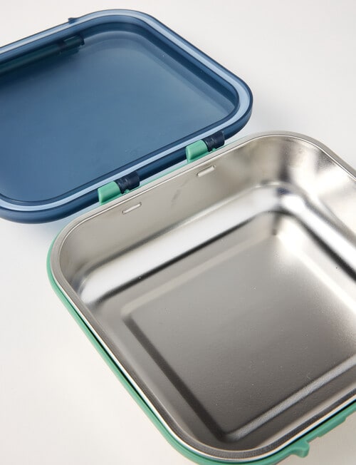 Smash Hinged Box, Grey & Green, 900ml product photo View 02 L