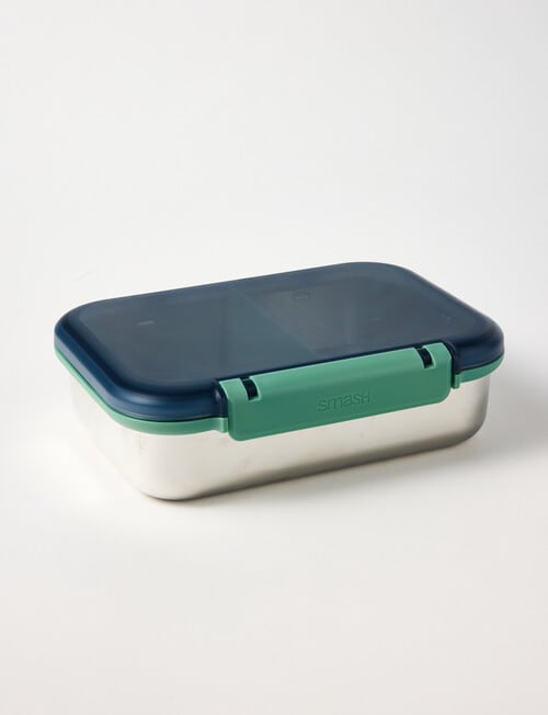 Smash Hinged Box, Grey & Green, 1800ml product photo