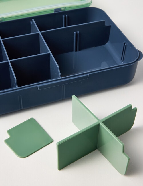 Smash Lunch Box Bite Box, Blue & Green product photo View 03 L