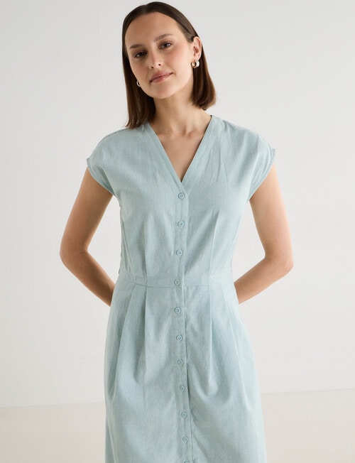 Jigsaw Emily Shirt Dress, Soft Teal product photo