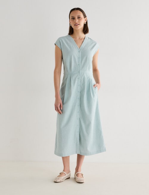 Jigsaw Emily Shirt Dress, Soft Teal product photo View 03 L