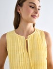 Zest Sleeveless Pleat Top, Panna Cotta product photo View 04 S