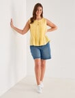 Zest Sleeveless Pleat Top, Panna Cotta product photo View 13 S