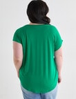Bodycode Curve Boxy Tee, Amazon Green product photo View 02 S