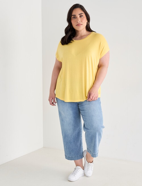 Bodycode Curve Boxy Tee, Lemon product photo View 03 L