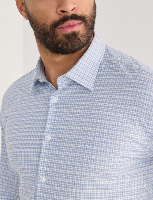 Laidlaw + Leeds Stretch Long Sleeve Shirt, Light Blue product photo View 04 L