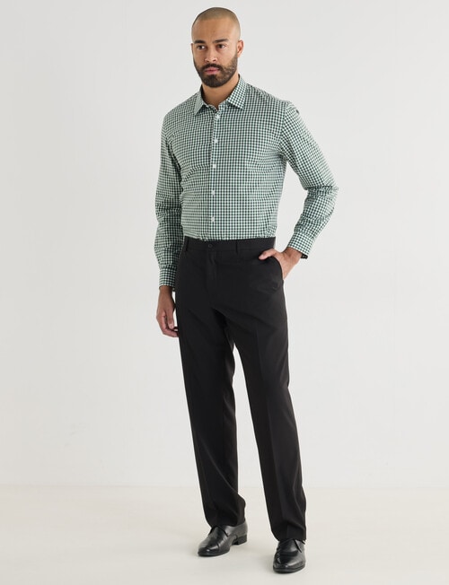 Laidlaw + Leeds Gingham Check Long Sleeve Shirt, Green product photo View 03 L