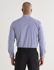 Laidlaw + Leeds Busy Check Long Sleeve Shirt, Blue product photo View 02 S