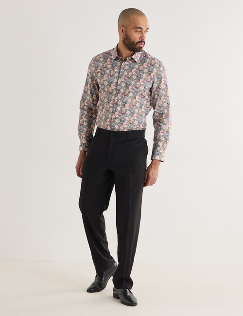 Laidlaw + Leeds All Over Floral Print Long Sleeve Shirt, Green product photo View 03 L